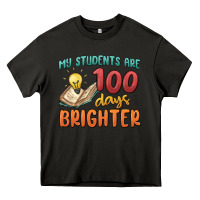 Asphalt my students 100 days brighter Heavy Core Tee - MaliasSmallBusiness