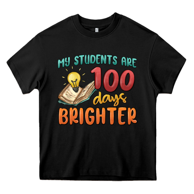 My Students 100 Days Brighter Heavy Core Tee by MaliasSmallBusiness | Teevron