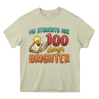 Mossy my students 100 days brighter Heavy Core Tee - MaliasSmallBusiness