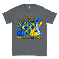 Charcoal Heather october we wear blue and yellow with pumpkins Classic Tee - Artiststas