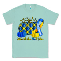 Seafoam october we wear blue and yellow with pumpkins Classic Tee - Artiststas