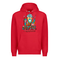 Red Dental Assistant Dentist Frappe Premium Hoodie - FaDigitalArtStudio