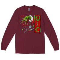 Burgundy Christmas Character Long Sleeve Tee - NancyCooperArtShop
