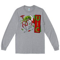 Heather Grey Christmas Character Long Sleeve Tee - NancyCooperArtShop