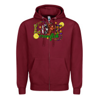 Burgundy mardi gras love crawfish Zipper Hoodie - FaDigitalArtStudio