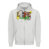 Dove Grey mardi gras love crawfish Zipper Hoodie - FaDigitalArtStudio