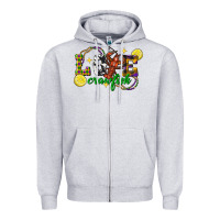 Heather Grey mardi gras love crawfish Zipper Hoodie - FaDigitalArtStudio