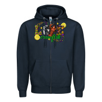 Navy mardi gras love crawfish Zipper Hoodie - FaDigitalArtStudio