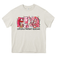 Cream cna certified valentine nursing assistant valentin Heavy Core Tee - MaliasSmallBusiness