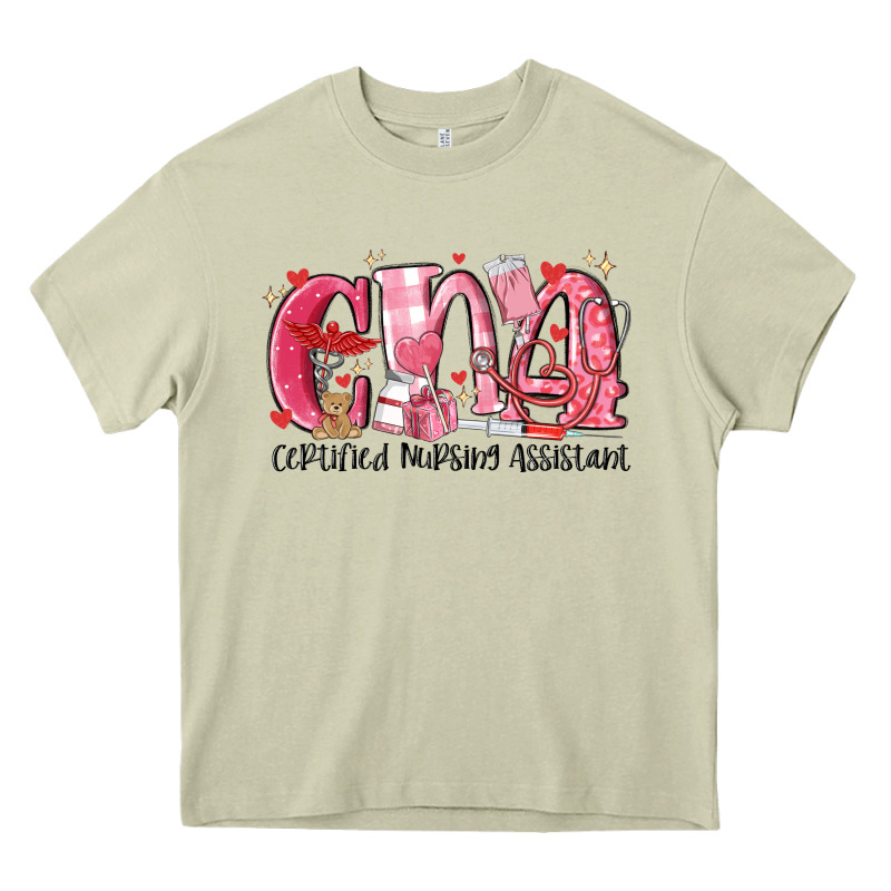 Cna Certified Valentine Nursing Assistant Valentin Heavy Core Tee by MaliasSmallBusiness | Teevron