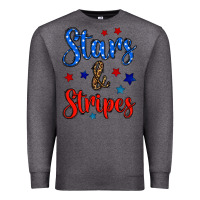 Charcoal Heather stars & stripes Premium Sweatshirt - BundleAndBundleShop