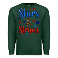 Sports Green stars & stripes Premium Sweatshirt - BundleAndBundleShop