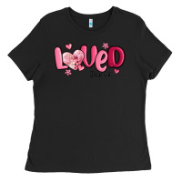 Black valentine's day loved john 3 16 Ladies Tee - MaliasSmallBusiness