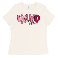 Bone valentine's day loved john 3 16 Ladies Tee - MaliasSmallBusiness