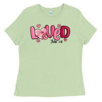 Matcha valentine's day loved john 3 16 Ladies Tee - MaliasSmallBusiness