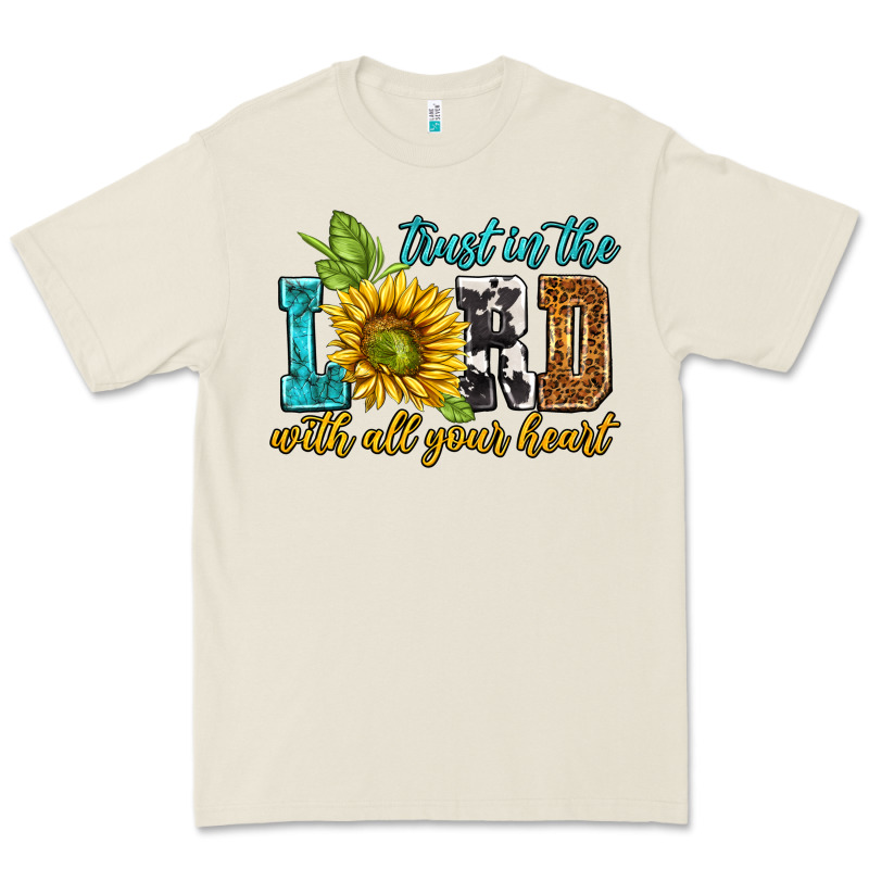 Trust In The Lord With All Your Heart Premium Tee by NancyCooperArtShop | Teevron