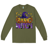 Army Green Basic Witch Long Sleeve Tee - texasbilliewilder