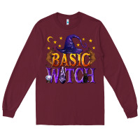 Burgundy Basic Witch Long Sleeve Tee - texasbilliewilder