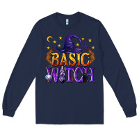 Navy Basic Witch Long Sleeve Tee - texasbilliewilder