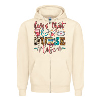 Sandshell Livin' That Nurse Life Zipper Hoodie - FaDigitalArtStudio