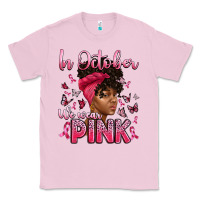 Bubblegum Pink in october we wear pink with afro woman Classic Tee - Artiststas