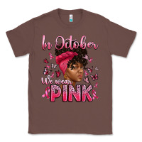 Chestnut in october we wear pink with afro woman Classic Tee - Artiststas
