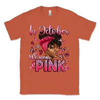 Copper in october we wear pink with afro woman Classic Tee - Artiststas