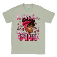 In October We Wear Pink With Afro Woman Classic Tee | Teevron