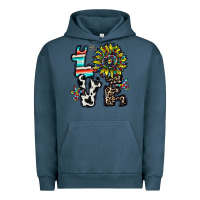 Pigment Midnight Navy love autism Urban Hoodie - CowhideDigitalArt