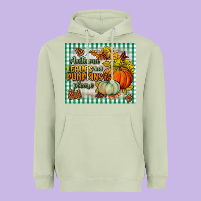 Autumn Leaves And Pumpkins Please Mouse Pad Heavyweight Hoodie Designed By Bundleandbundleshop