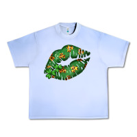 Grape Ice Green and Leopard Patterned Irish Day Lips Urban Heavy Tee - Bettercallsaul