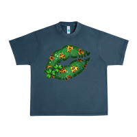 Midnight Navy Green and Leopard Patterned Irish Day Lips Urban Heavy Tee - Bettercallsaul