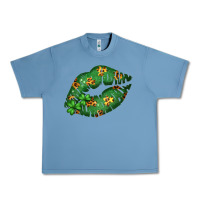 Pebble Blue Green and Leopard Patterned Irish Day Lips Urban Heavy Tee - Bettercallsaul