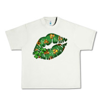Pistachio Green and Leopard Patterned Irish Day Lips Urban Heavy Tee - Bettercallsaul