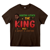 Chocolate Brown martin luther the king 1963 i have a dream Heavy Core Tee - MaliasSmallBusiness