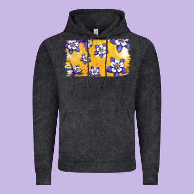 Rocky Mountain Columbine Flower Vintage Hoodie Designed By Bettercallsaul