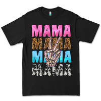 Black mama skeleton peace leopard pattern Premium Tee - NancyCooperArtShop
