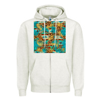 Oatmeal Heather western aztec leopard glitter seamless pattern Zipper Hoodie - FaDigitalArtStudio