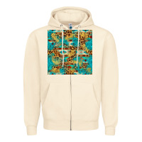 Sandshell western aztec leopard glitter seamless pattern Zipper Hoodie - FaDigitalArtStudio
