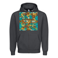 Smoke western aztec leopard glitter seamless pattern Zipper Hoodie - FaDigitalArtStudio