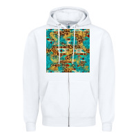 White western aztec leopard glitter seamless pattern Zipper Hoodie - FaDigitalArtStudio