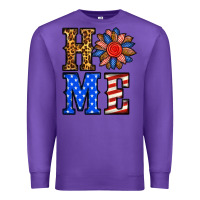 Purple 4th of july home Premium Sweatshirt - BundleAndBundleShop