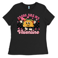 Black tacos are my valentine Ladies Tee - MaliasSmallBusiness