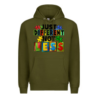 Army Green Just different not less Premium Hoodie - FaDigitalArtStudio