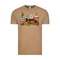 Vintage Coffee Christmas coffee cups with White Shepherd Vintage Tee - RanaPortraitStore