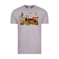 Vintage Zinc Christmas coffee cups with White Shepherd Vintage Tee - RanaPortraitStore