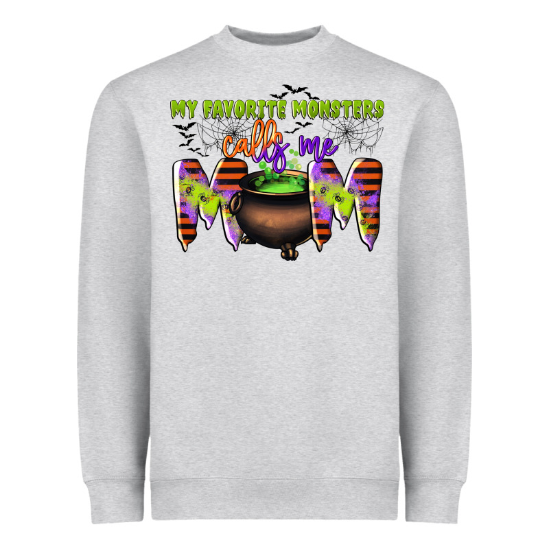 My Favorite Monsters Calls Me Mom Heavyweight Sweatshirt by CowGirlArtShop | Teevron