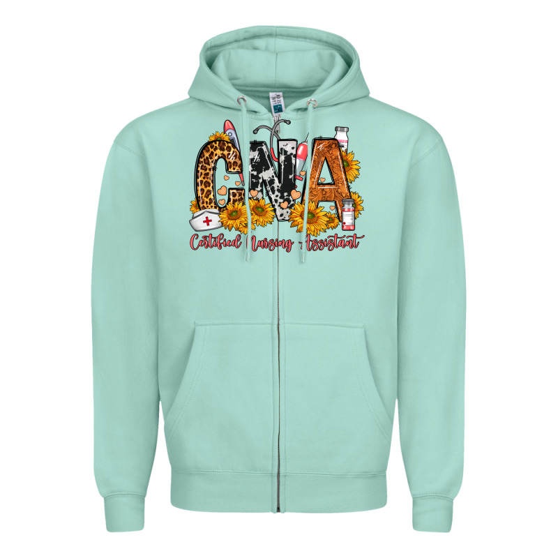Cna Certified Nursing Assistant Zipper Hoodie by FaDigitalArtStudio | Teevron