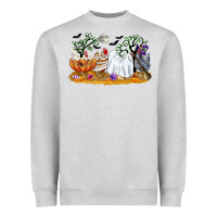 Heather Grey halloween chicken Heavyweight Sweatshirt - CowGirlArtShop