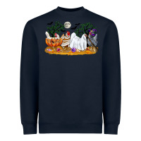 Navy halloween chicken Heavyweight Sweatshirt - CowGirlArtShop